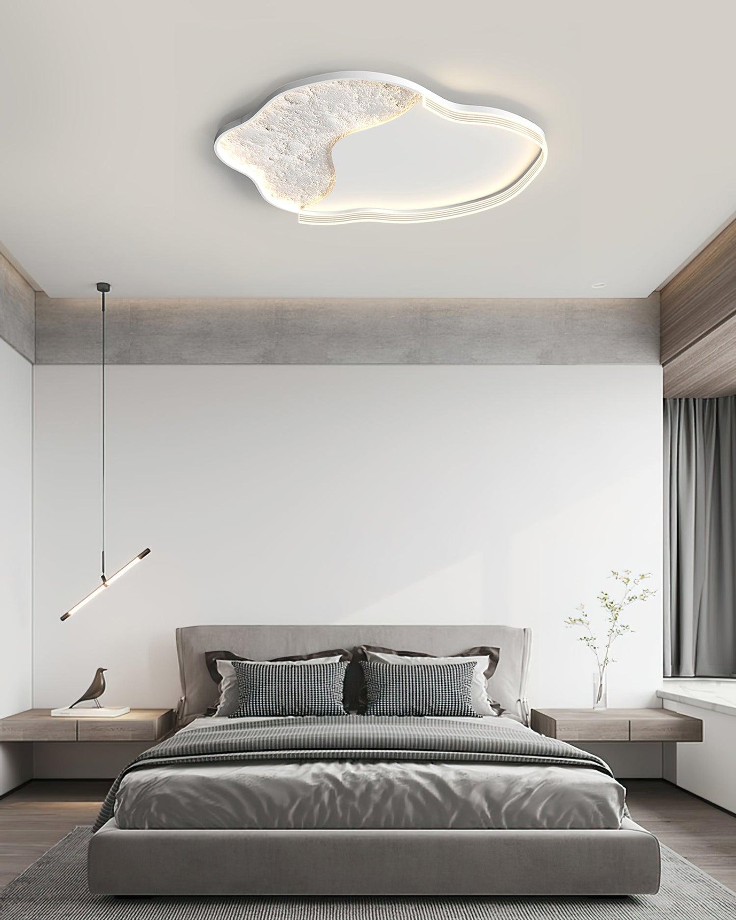 Lunar Led Ceiling Lamp | Aluminum Acrylic | White Black