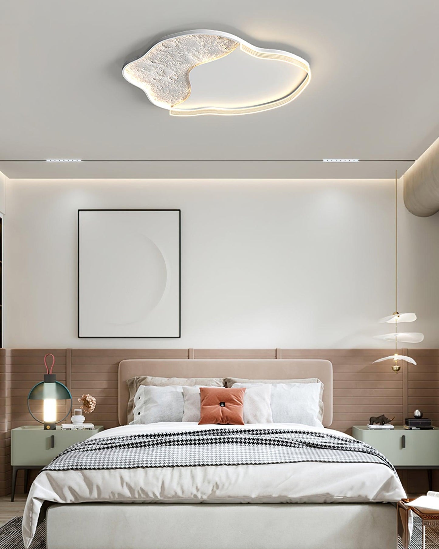 Lunar Led Ceiling Lamp | Aluminum Acrylic | White Black
