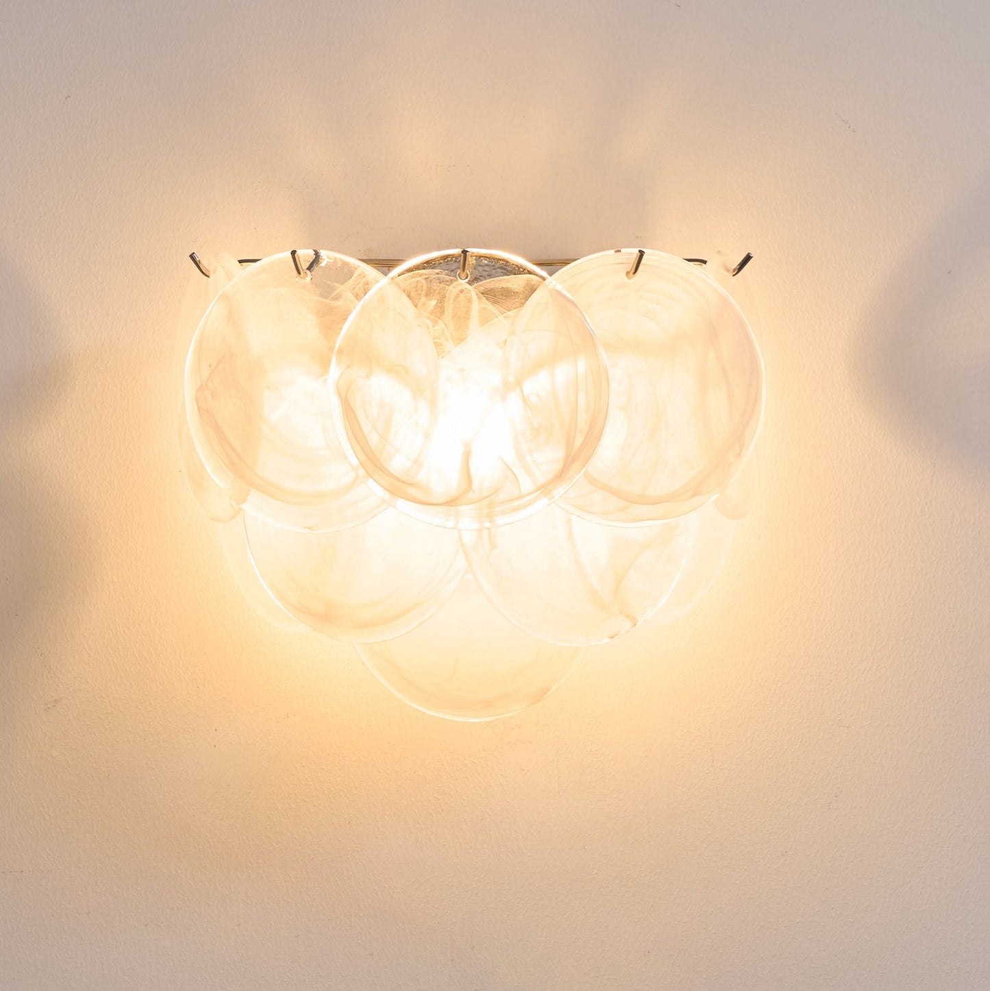 Lunaria Disc Murano Wall Lamp | Murano Glass | Blue, Green, Orange, Pink, White, Clear