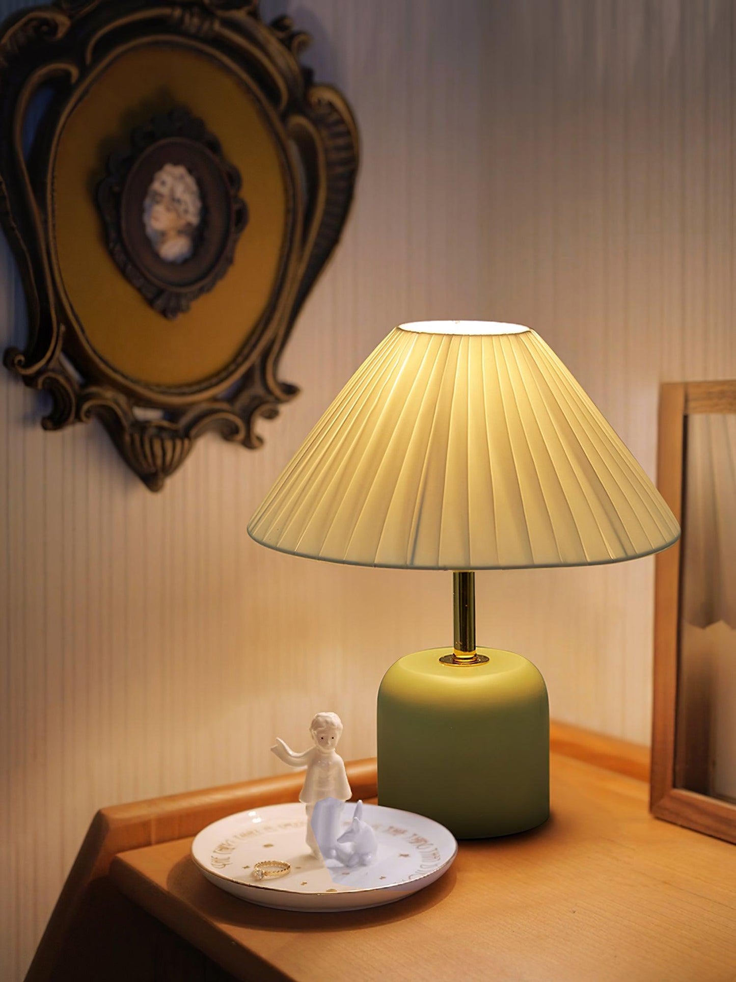 Ceramic Table Lamp | Sea Blue Finish | 29cm Height