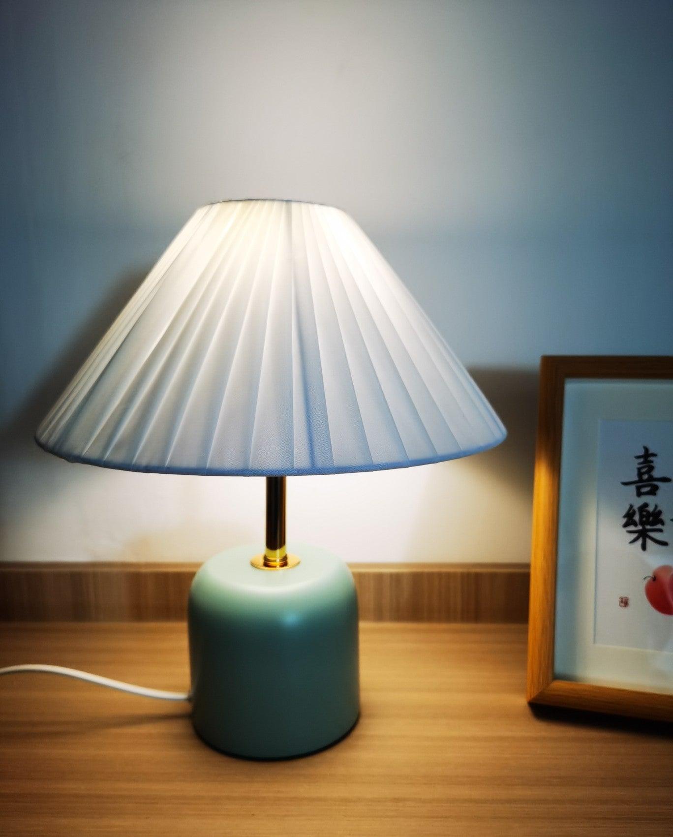Ceramic Table Lamp | Sea Blue Finish | 29cm Height