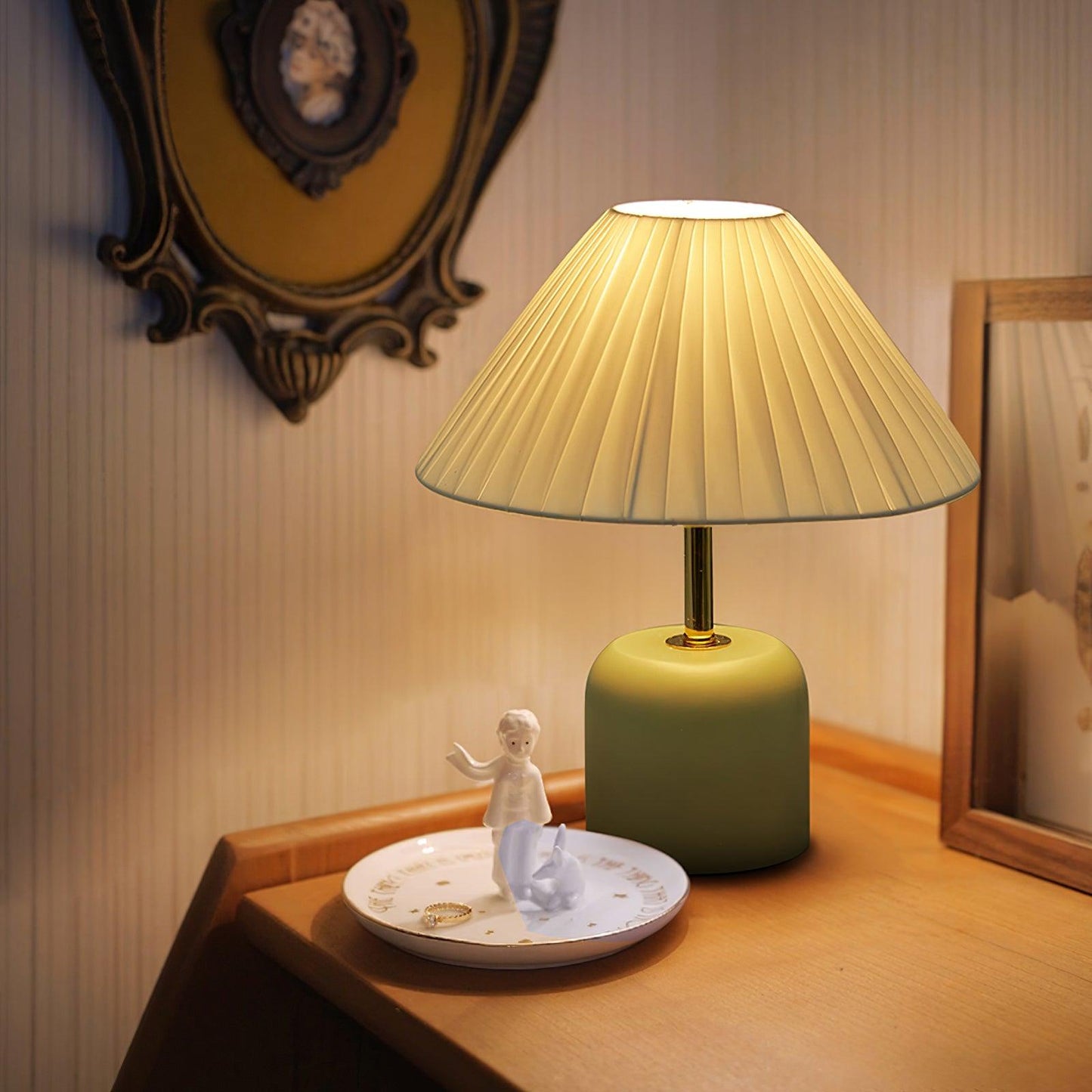 Ceramic Table Lamp | Sea Blue Finish | 29cm Height