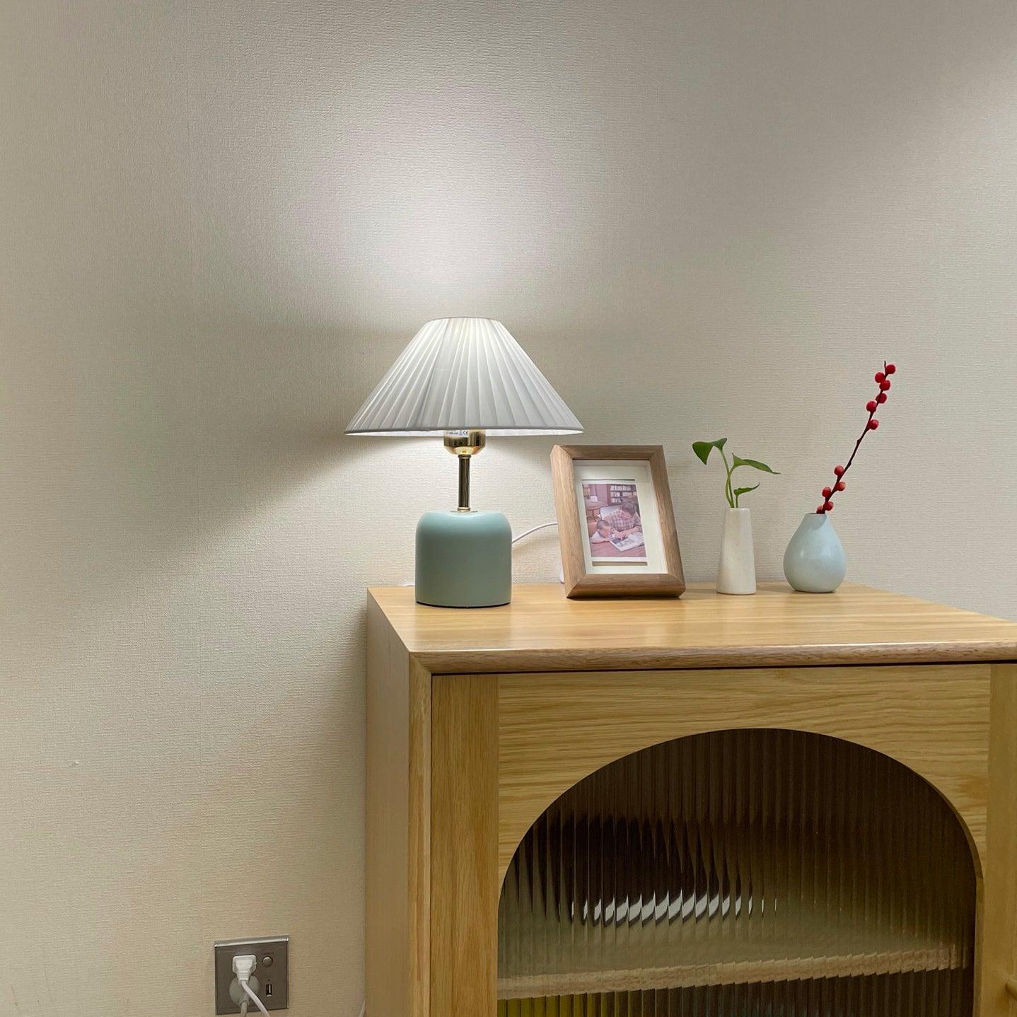 Ceramic Table Lamp | Sea Blue Finish | 29cm Height