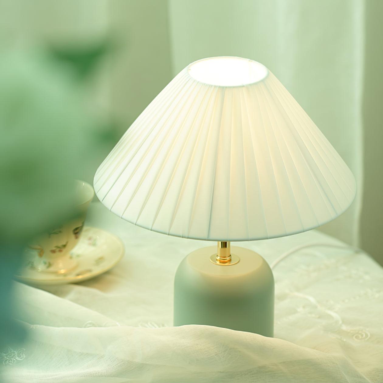 Ceramic Table Lamp | Sea Blue Finish | 29cm Height