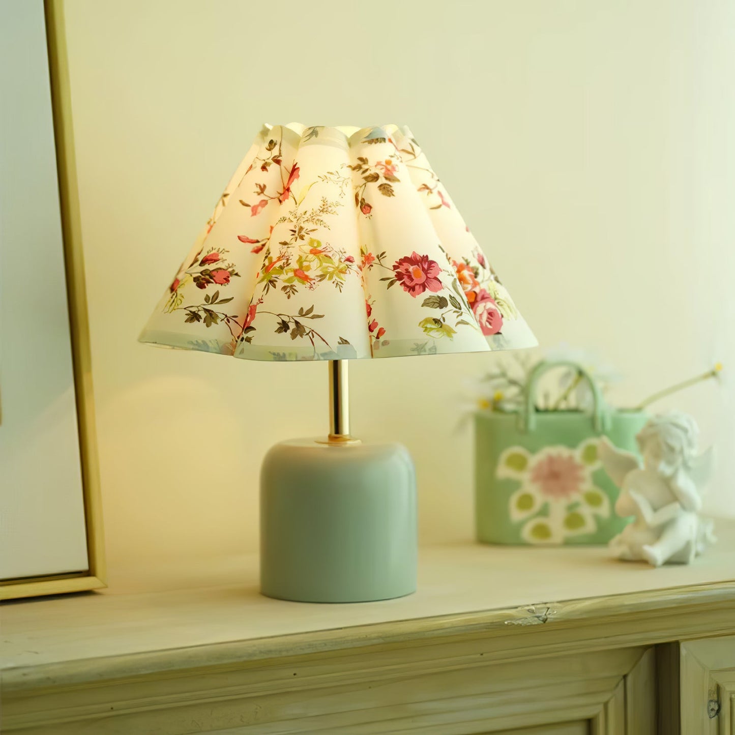 Ceramic Table Lamp | Sea Blue Finish | 29cm Height