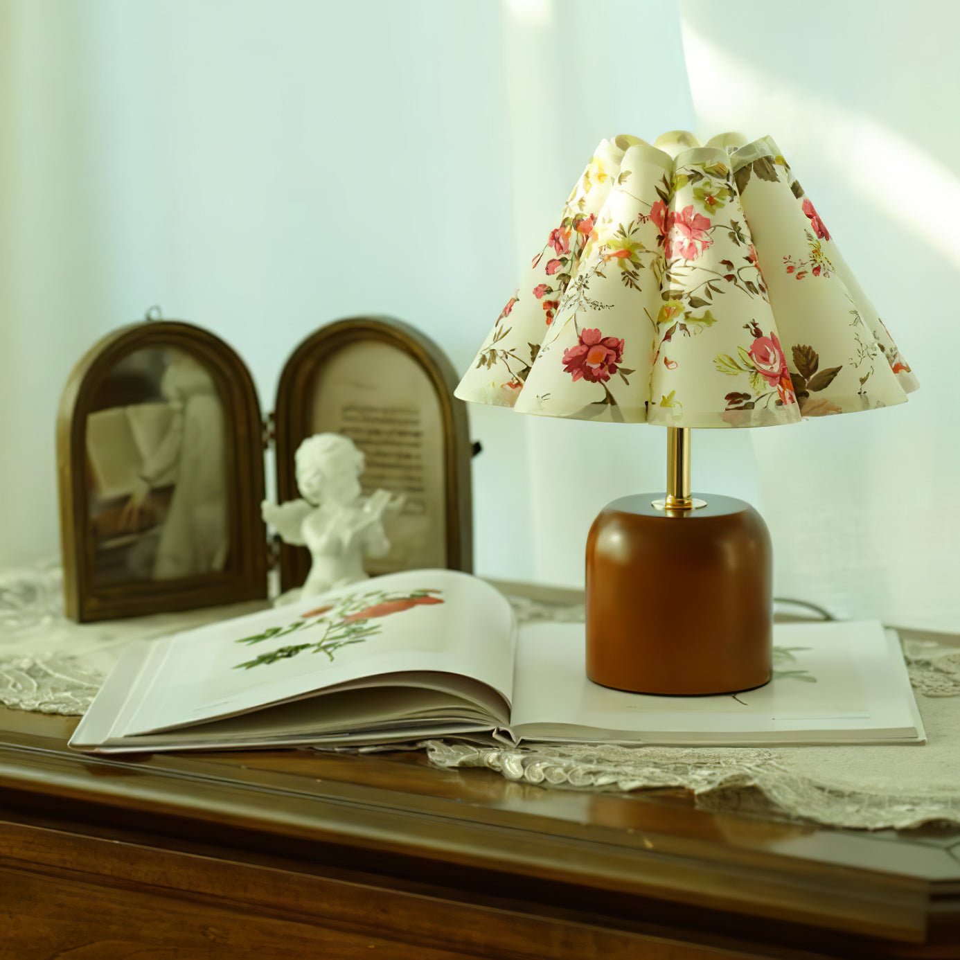Ceramic Table Lamp | Sea Blue Finish | 29cm Height