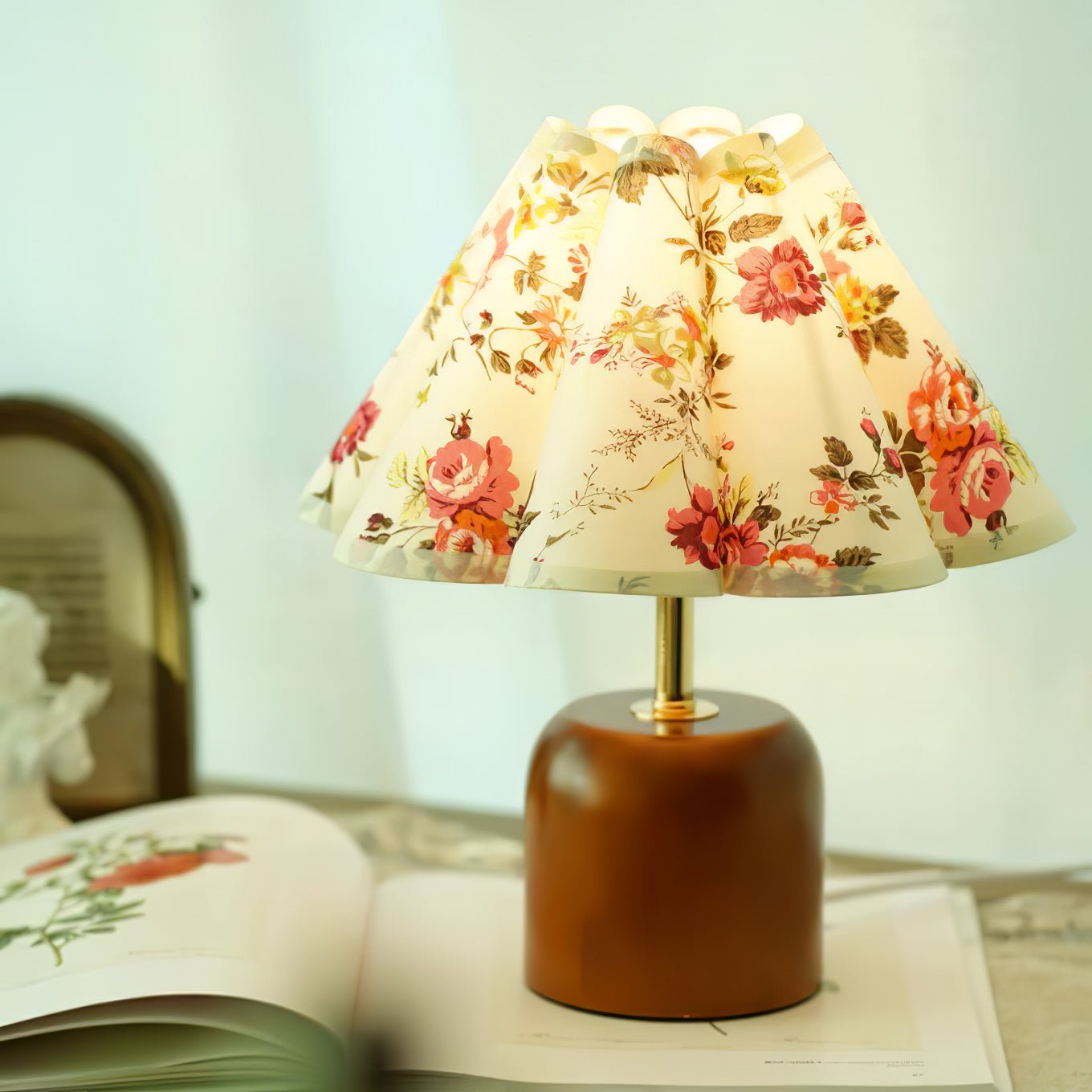 Ceramic Table Lamp | Sea Blue Finish | 29cm Height
