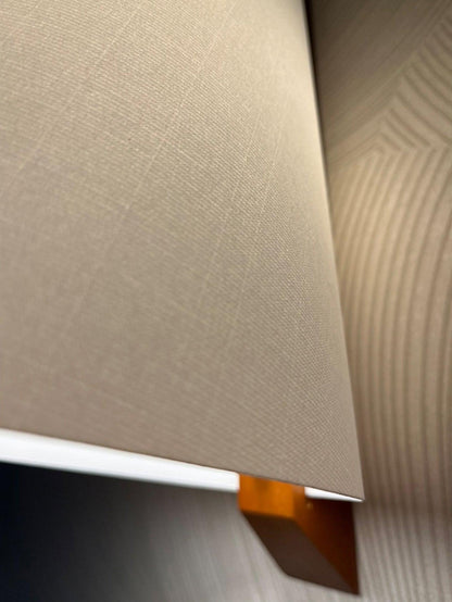Lupe Wall Lamp | Solid Wood & Fabric | Walnut & White