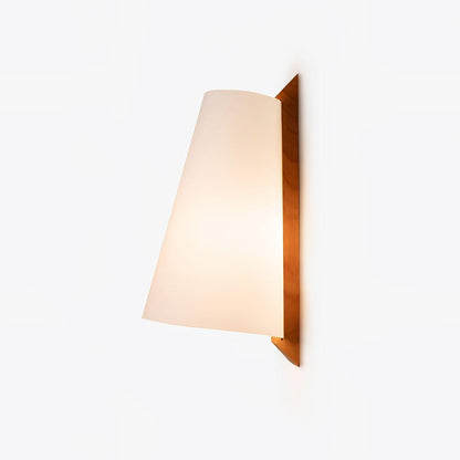 Lupe Wall Lamp | Solid Wood & Fabric | Walnut & White
