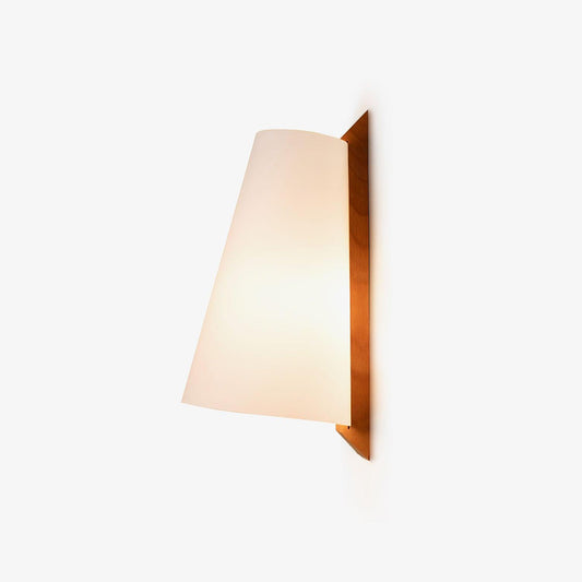 Lupe Wall Lamp | Solid Wood & Fabric | Walnut & White