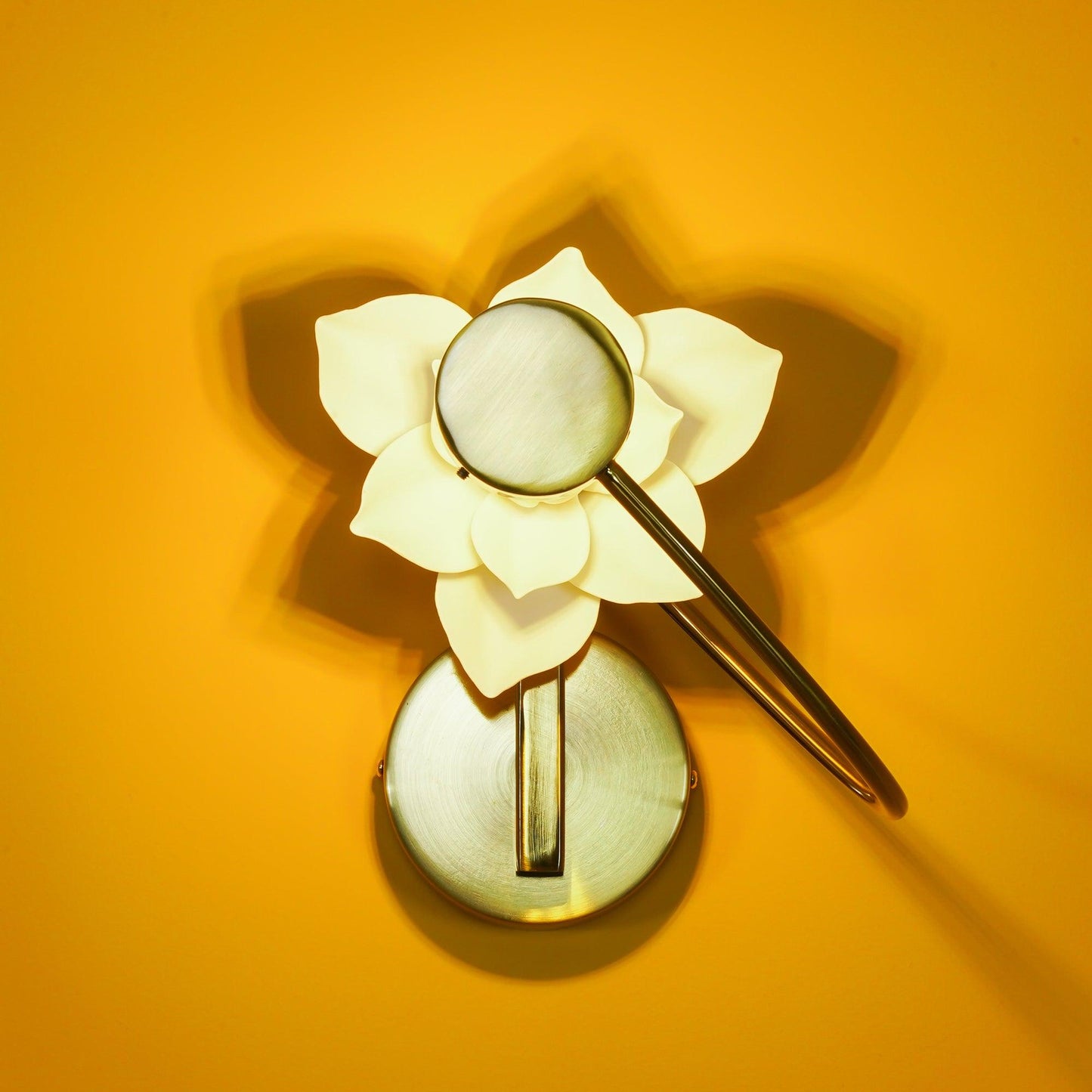 Lure Sconce | Cotton Paper Flower | White