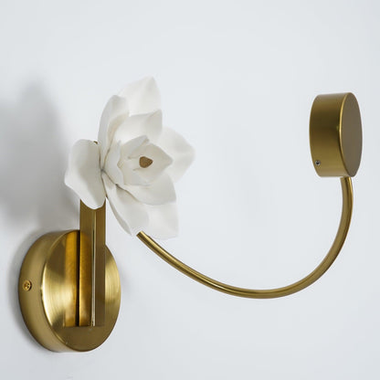 Lure Sconce | Cotton Paper Flower | White
