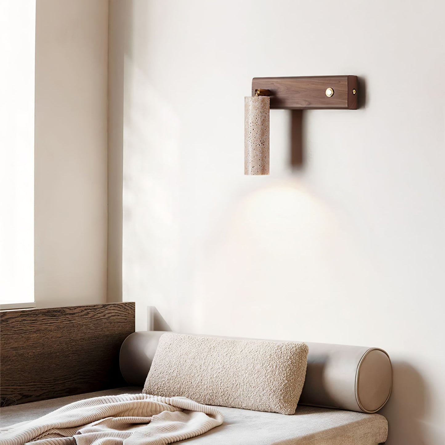 Lustra Torch Wall Lamp | Yellow Travertine | Indoor