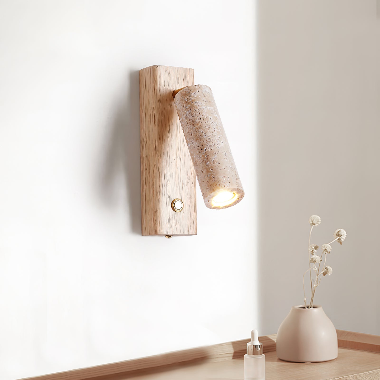 Lustra Torch Wall Lamp | Yellow Travertine | Indoor