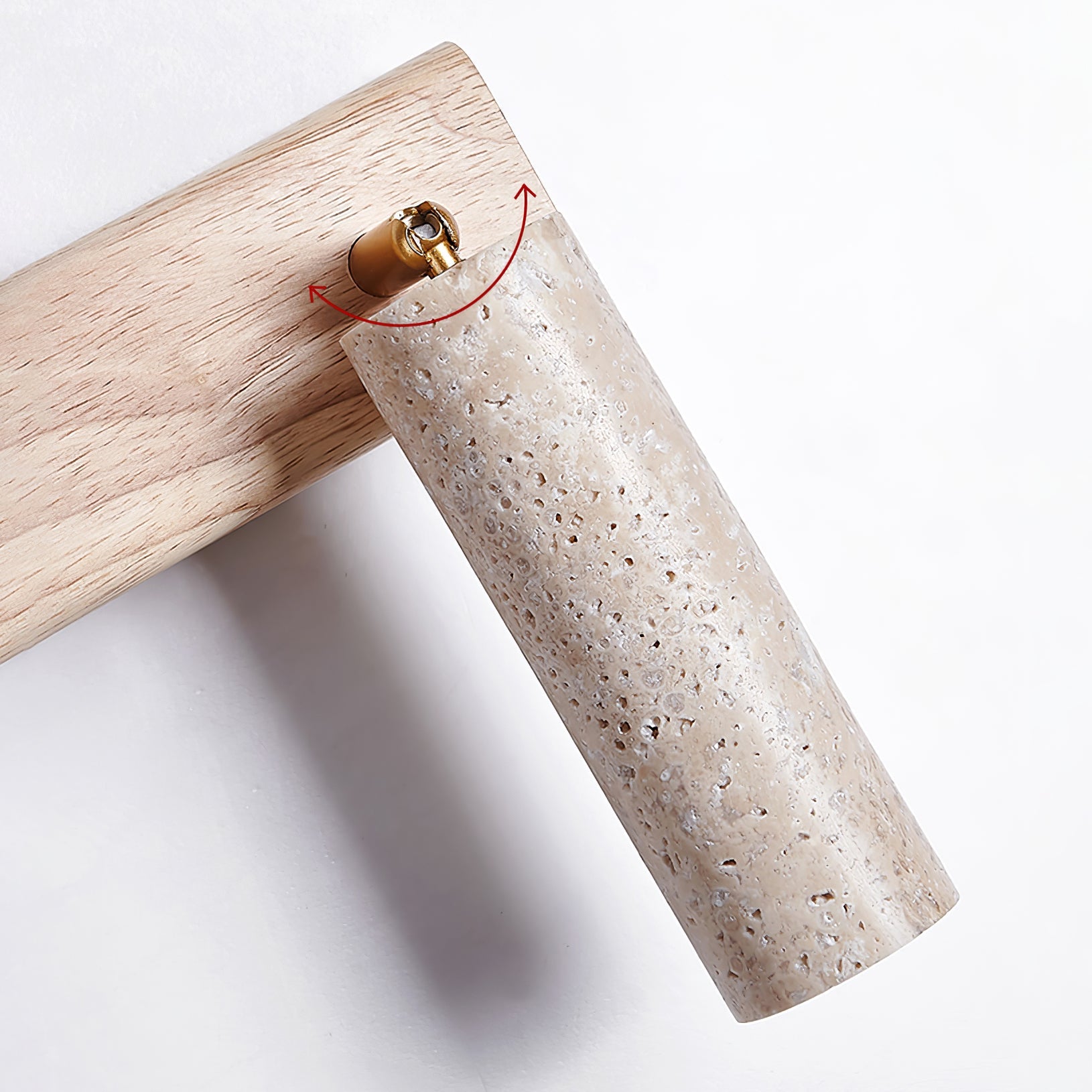 Lustra Torch Wall Lamp | Yellow Travertine | Indoor