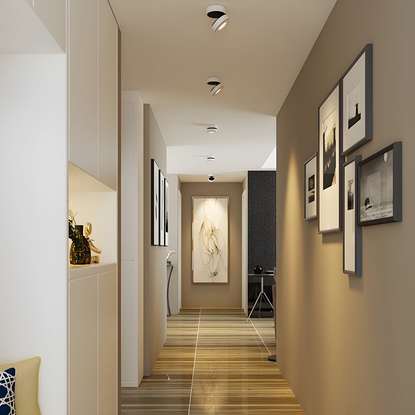 Lyric Adjustable Surface Downlight | Metal, Aluminum, Acrylic | Black, White