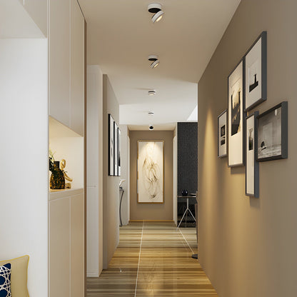 Lyric Adjustable Surface Downlight | Metal, Aluminum, Acrylic | Black, White