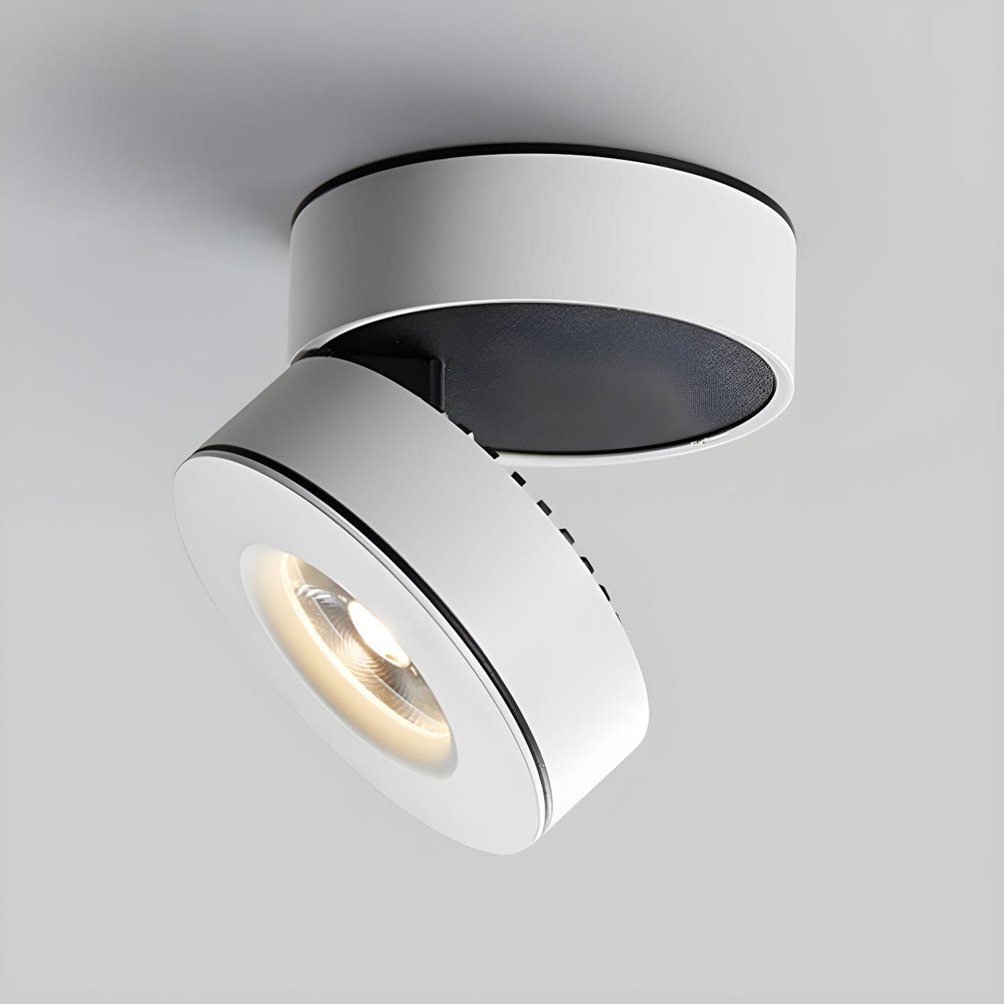 Lyric Adjustable Surface Downlight | Metal, Aluminum, Acrylic | Black, White