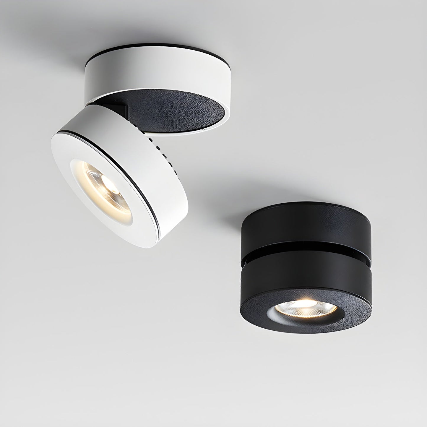 Lyric Adjustable Surface Downlight | Metal, Aluminum, Acrylic | Black, White