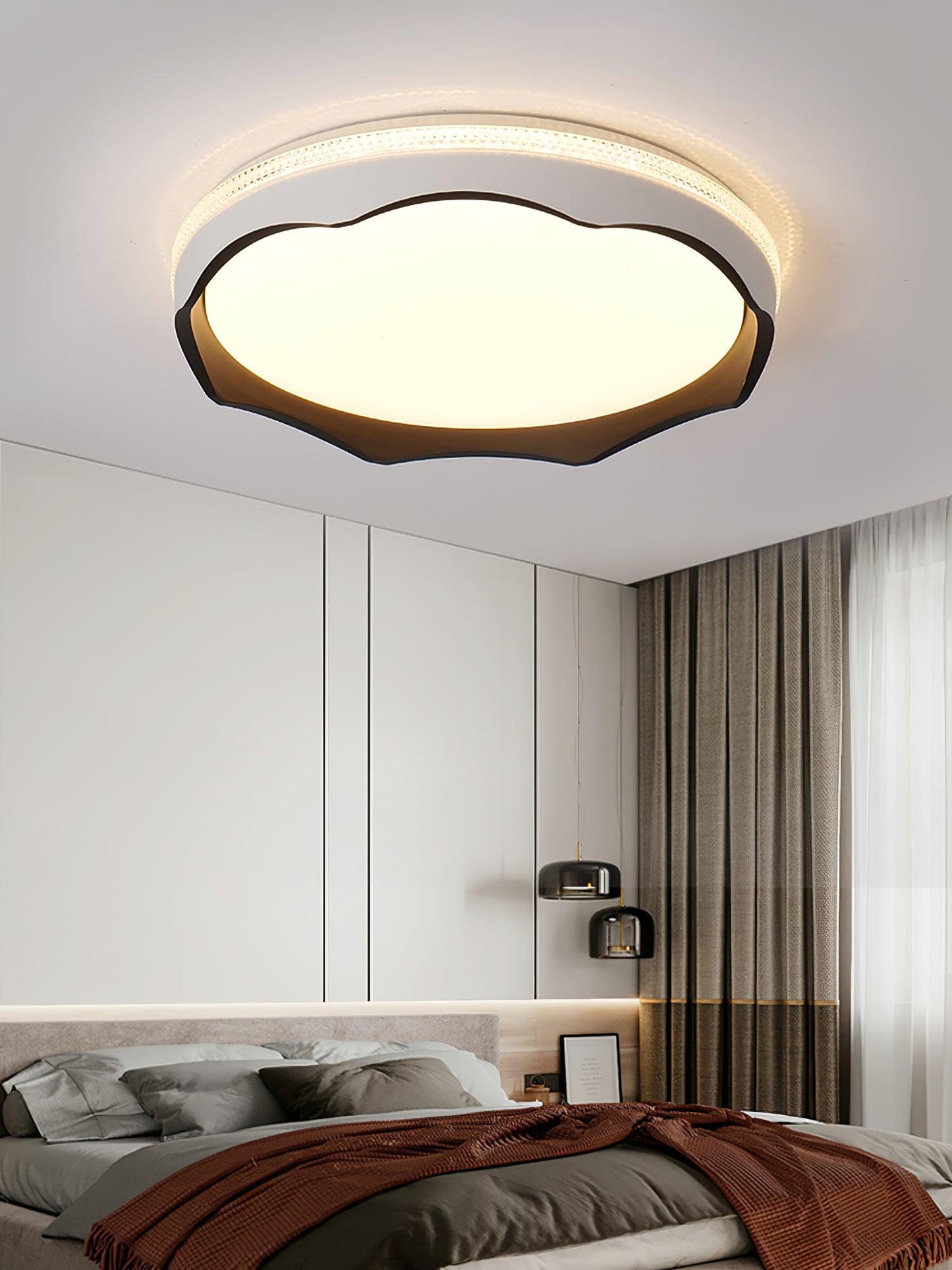 Lyric Ceiling Light | Acrylic & Metal | White or Black