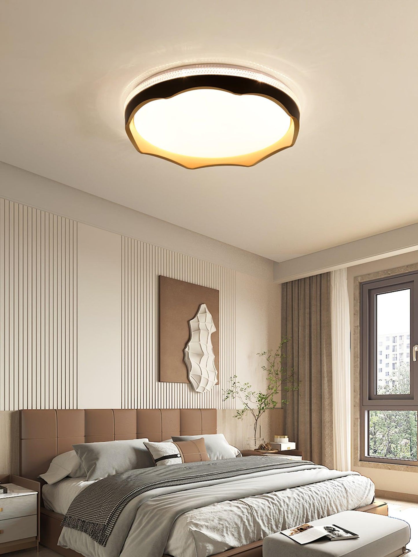 Lyric Ceiling Light | Acrylic & Metal | White or Black