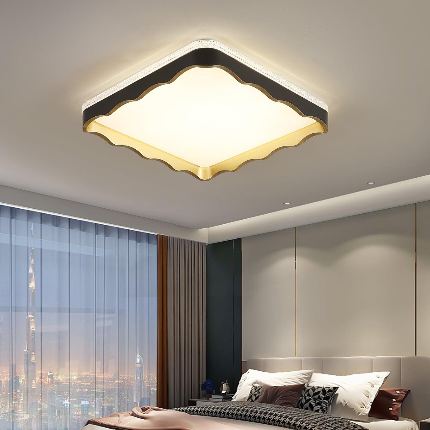 Lyric Ceiling Light | Acrylic & Metal | White or Black