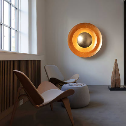 Machine Wall Lamp | Metal, Gold Foil | Various Sizes