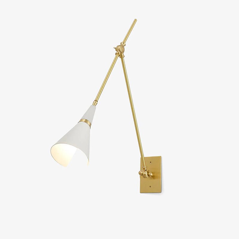 Magari Wall Lamp | Adjustable Metal & Glass Design | White, Black, Brass