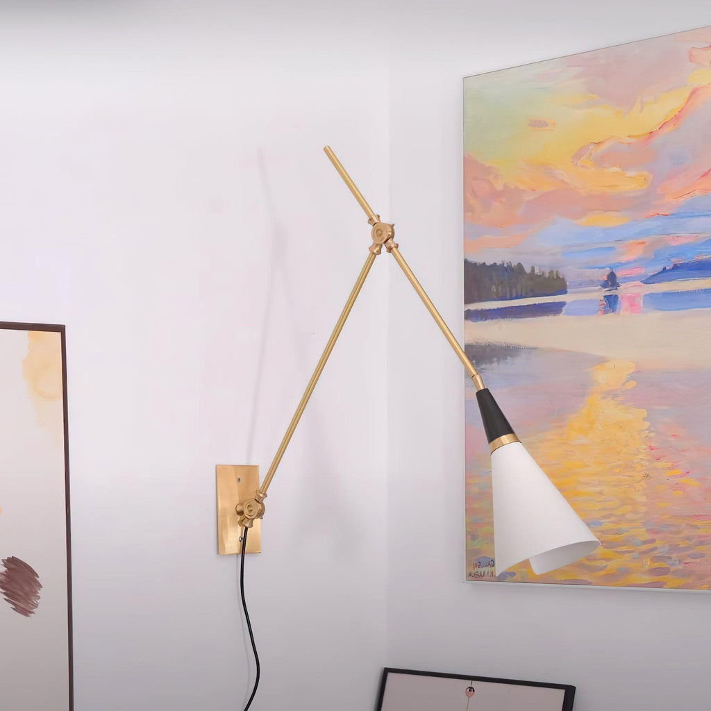 Magari Wall Lamp | Adjustable Design | White, Black, Brass
