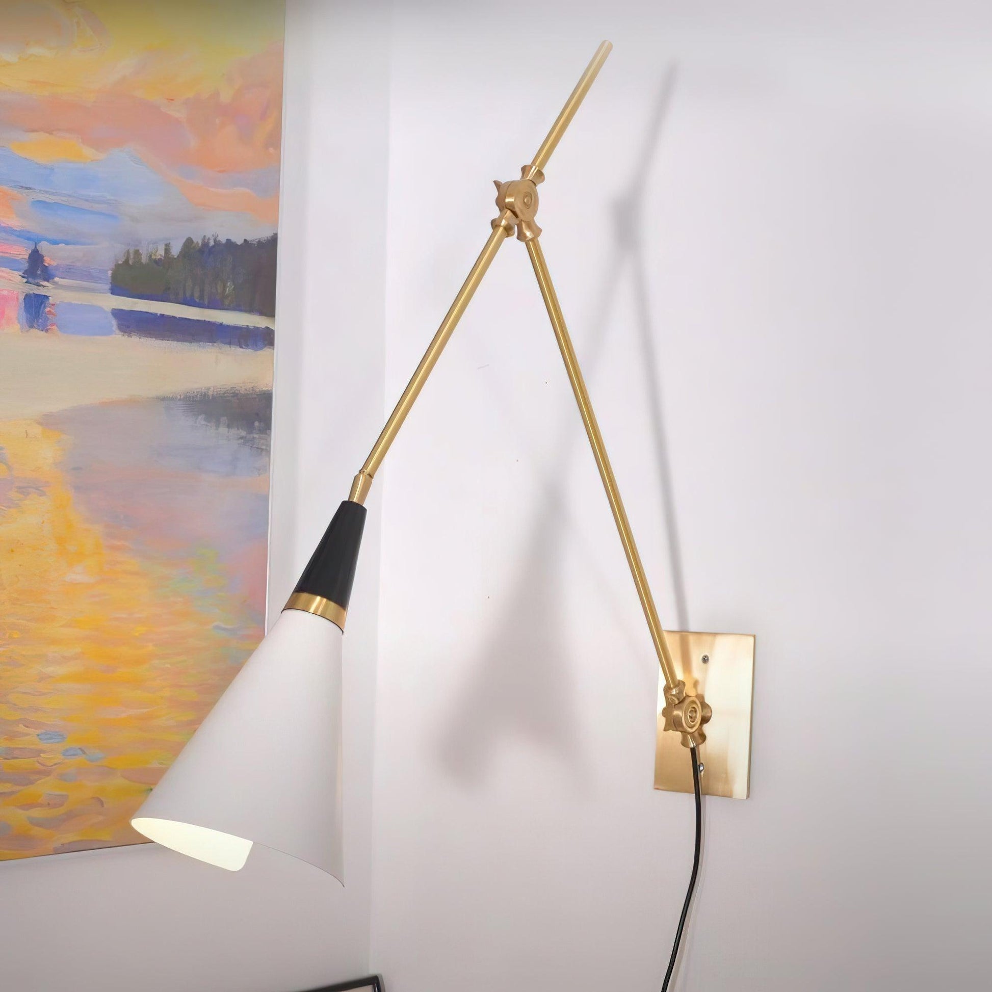 Magari Wall Lamp | Adjustable Design | White, Black, Brass