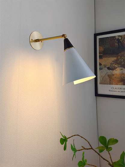 Petite Magari Wall Lamp | Handcrafted Metal & Glass | White & Black