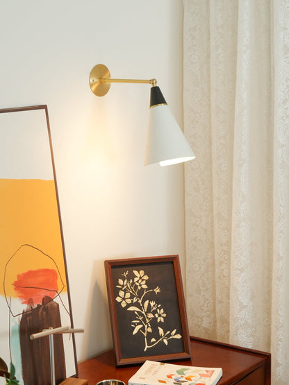 Petite Magari Wall Lamp | Handcrafted Metal & Glass | White & Black