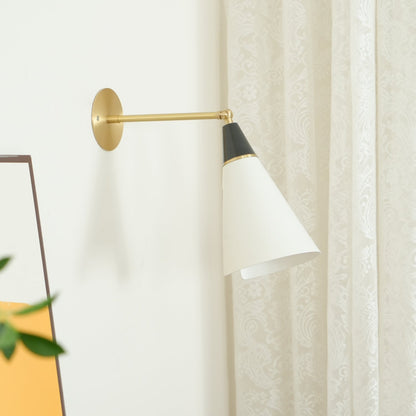 Petite Magari Wall Lamp | Handcrafted Metal & Glass | White & Black