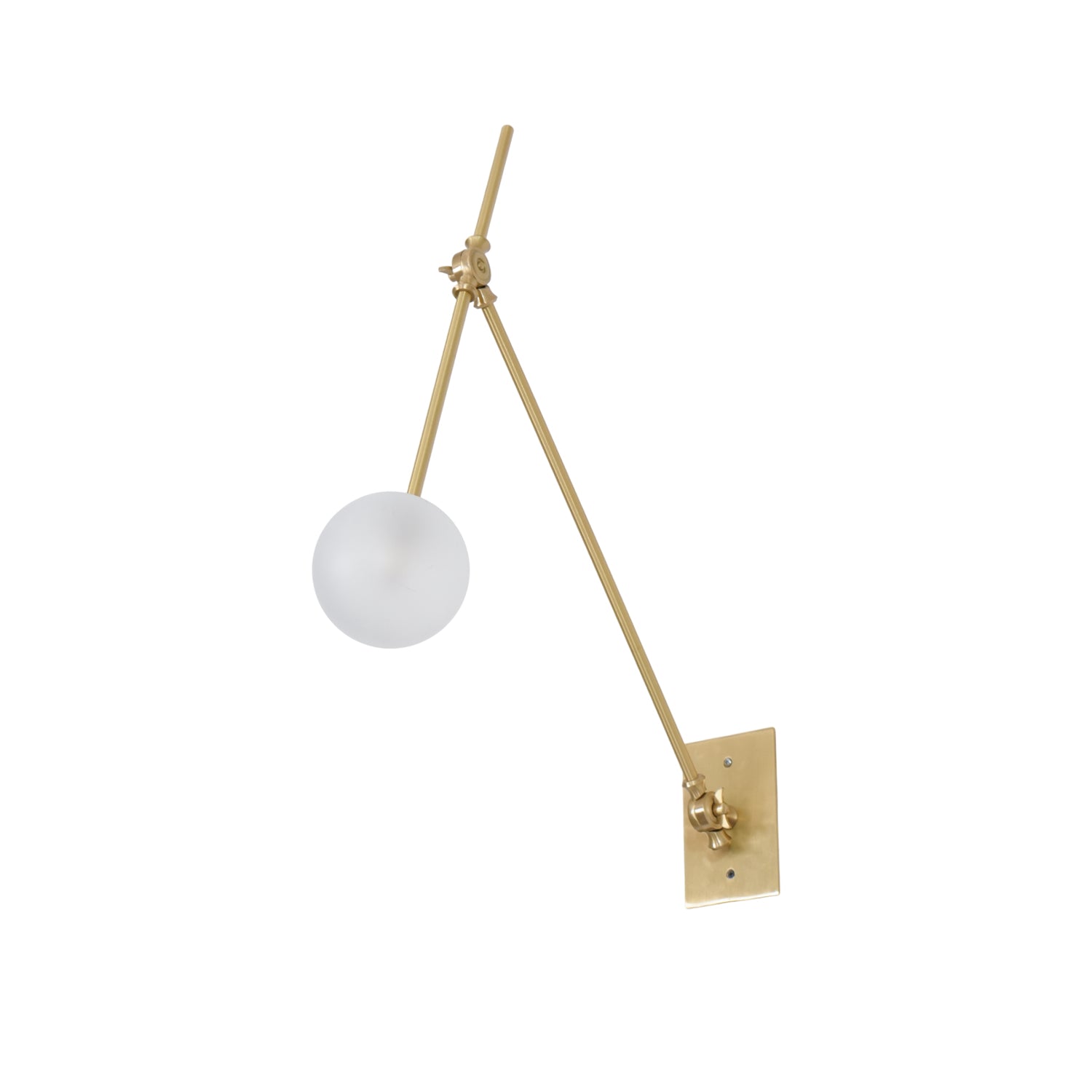 Auguri Wall Lamp | Adjustable Articulating Joint | White, Brass