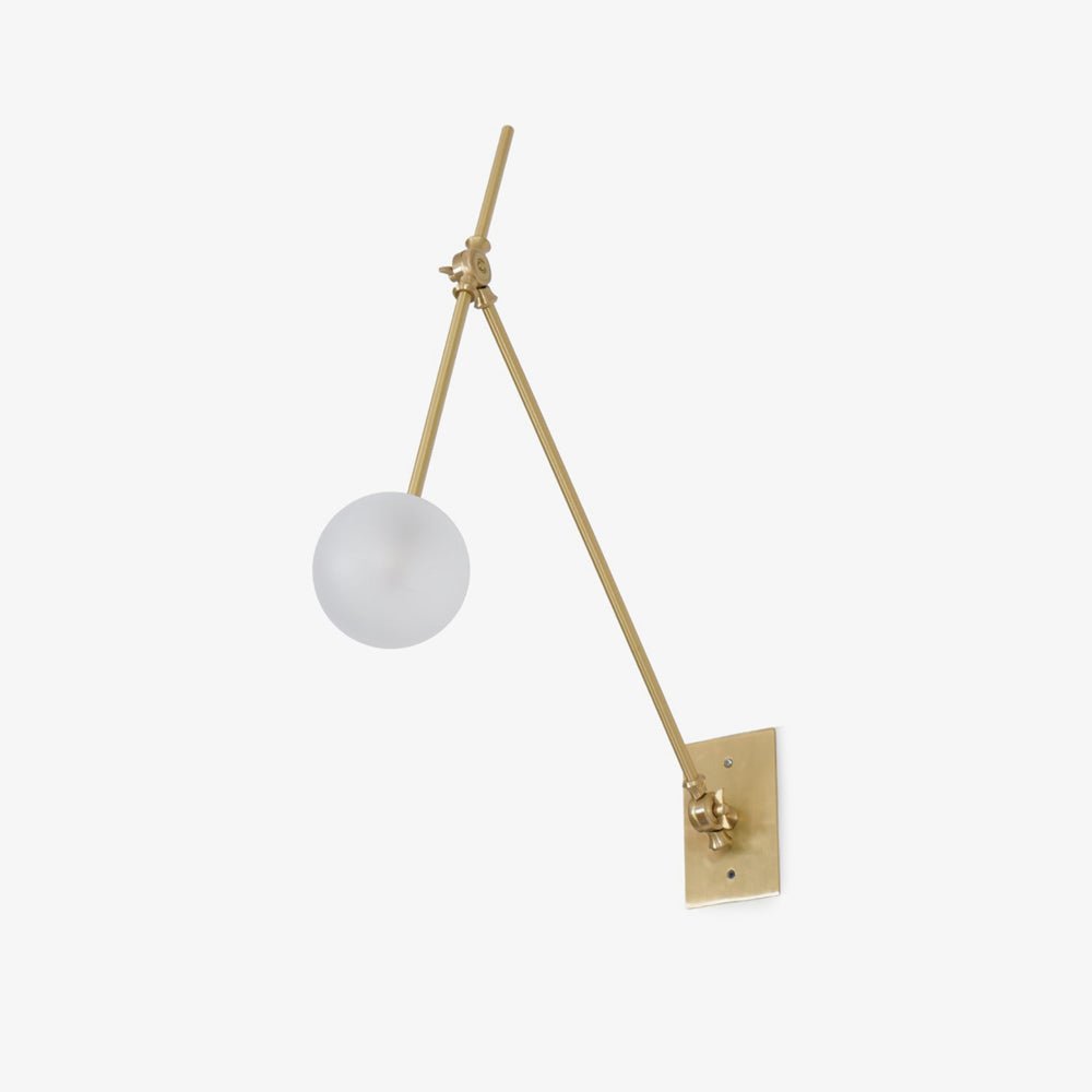 Auguri Wall Lamp | Adjustable Articulating Joint | White, Brass