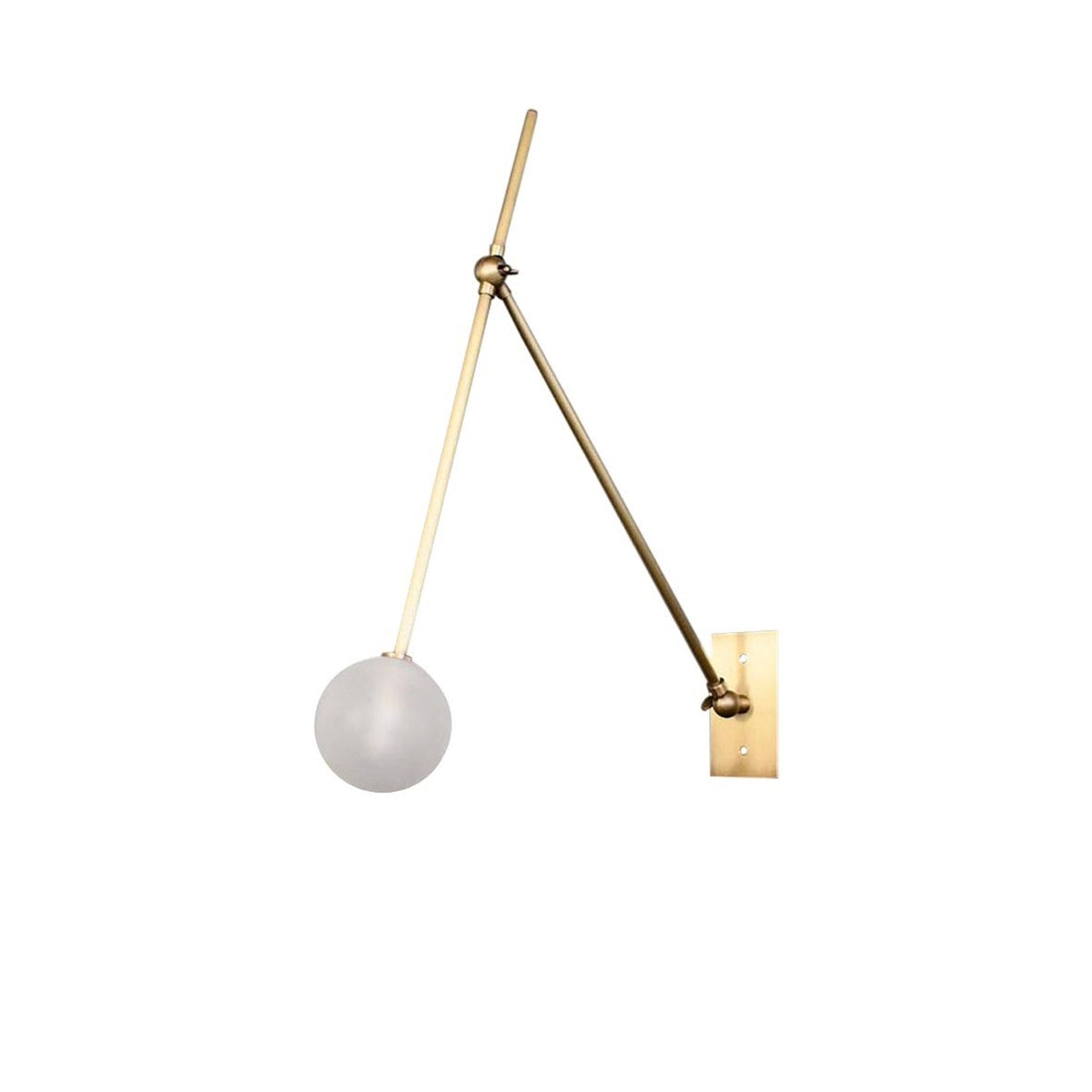 Auguri Wall Lamp | Adjustable Articulating Joint | White, Brass