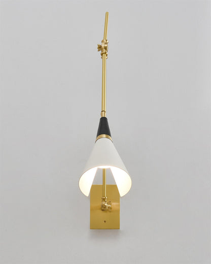 Magari Wall Lamp | Adjustable Metal & Glass Design | White, Black, Brass