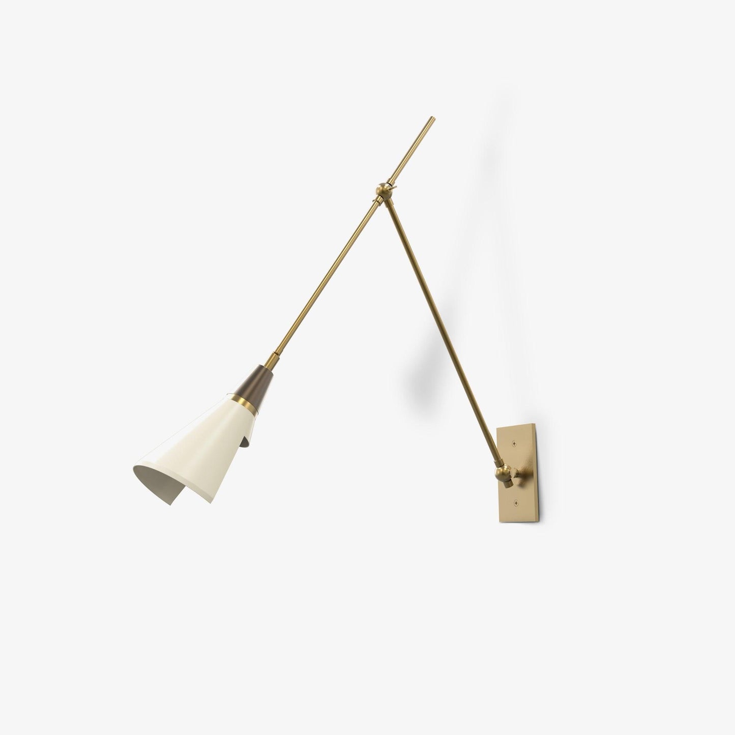 Magari Wall Lamp | Adjustable Metal & Glass Design | White, Black, Brass