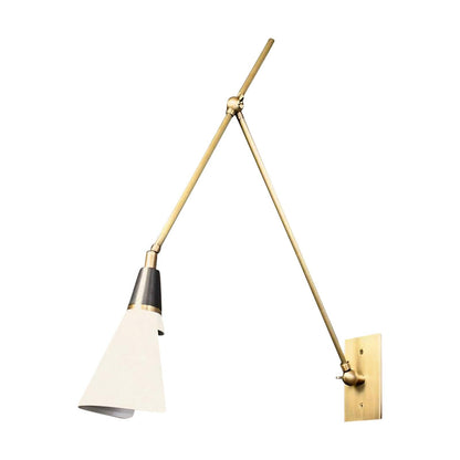 Magari Wall Lamp | Adjustable Metal & Glass Design | White, Black, Brass