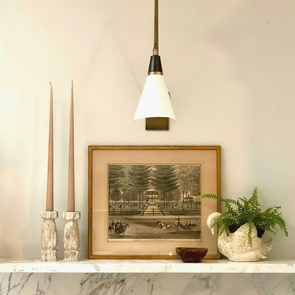 Magari Wall Lamp | Adjustable Metal & Glass Design | White, Black, Brass