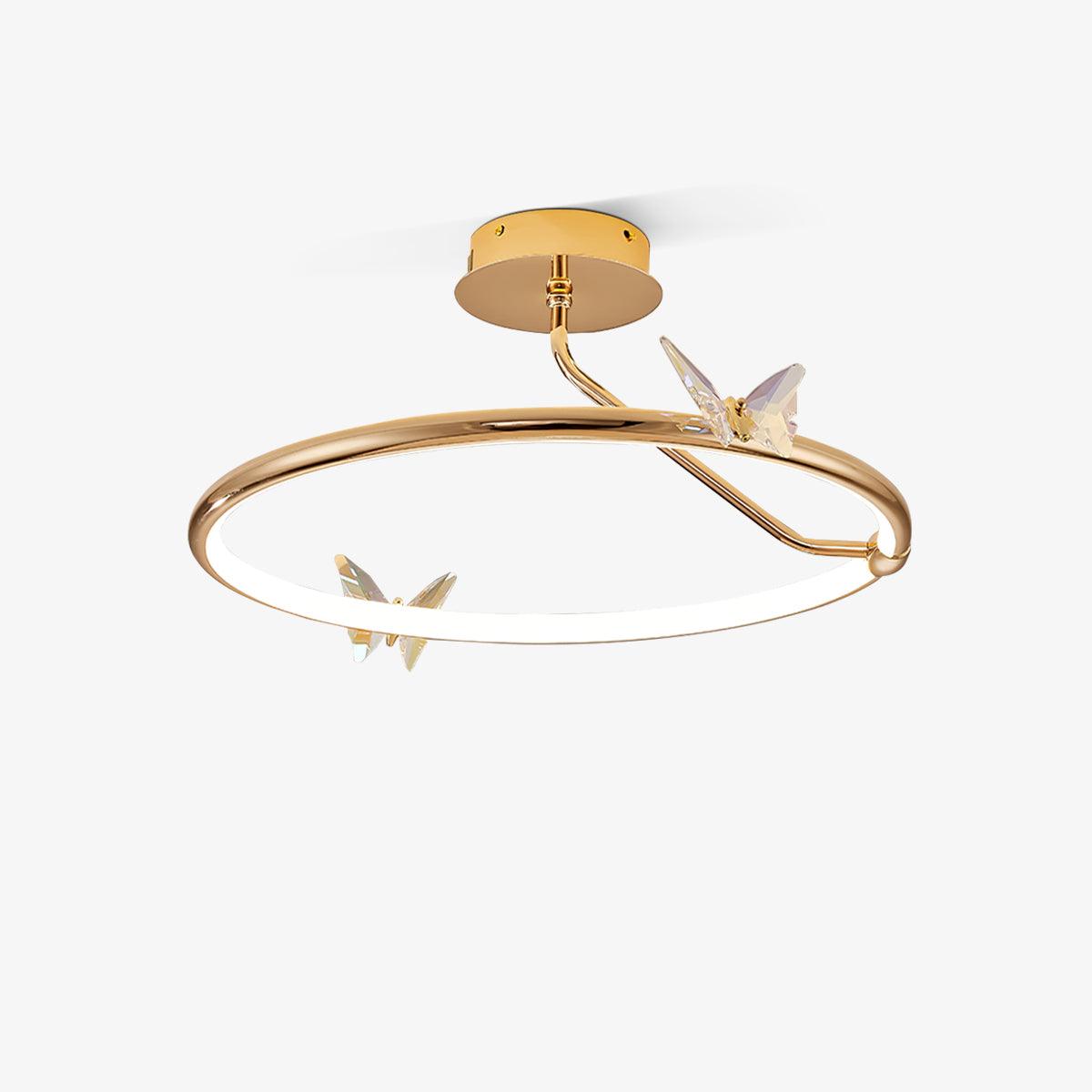 Magic Butterfly Ceiling Lamp | Aluminum Alloy & Crystal | Gold or Transparent
