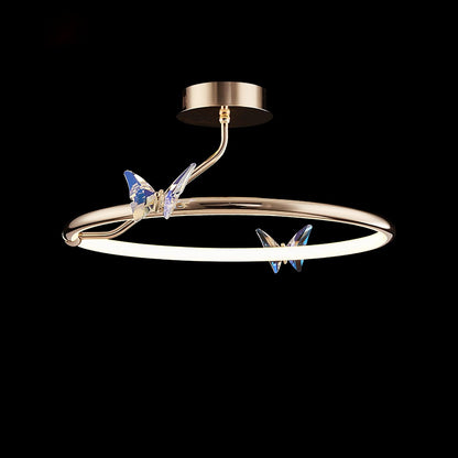 Magic Butterfly Ceiling Lamp | Aluminum Alloy & Crystal | Gold or Transparent