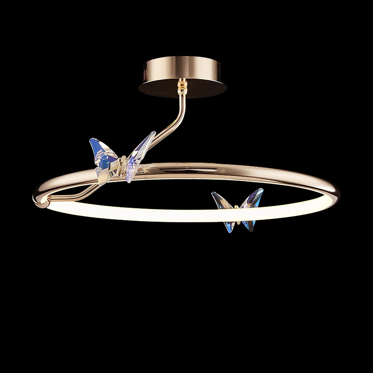 Magic Butterfly Ceiling Lamp | Aluminum Alloy & Crystal | Gold or Transparent