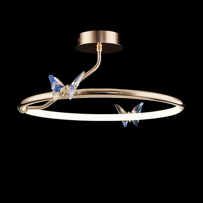 Magic Butterfly Ceiling Lamp | Aluminum Alloy & Crystal | Gold or Transparent
