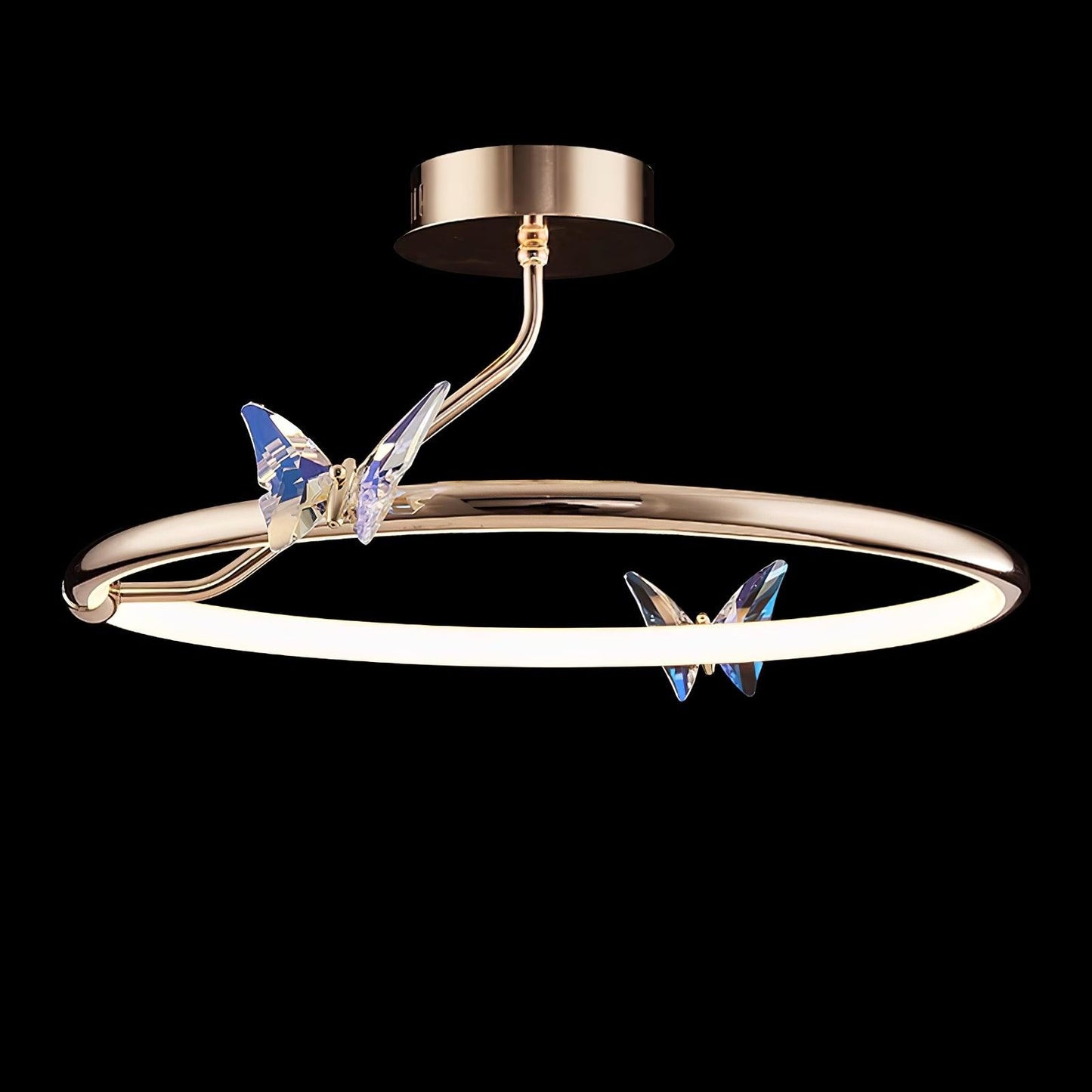 Magic Butterfly Ceiling Lamp | Aluminum Alloy & Crystal | Gold or Transparent