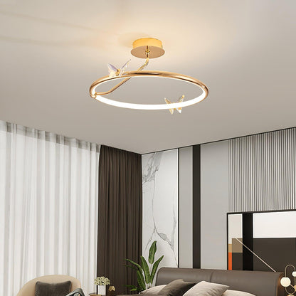 Magic Butterfly Ceiling Lamp | Aluminum Alloy & Crystal | Gold or Transparent