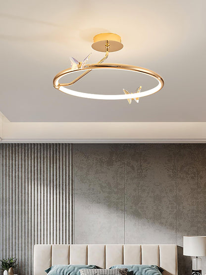 Magic Butterfly Ceiling Lamp | Aluminum Alloy & Crystal | Gold or Transparent