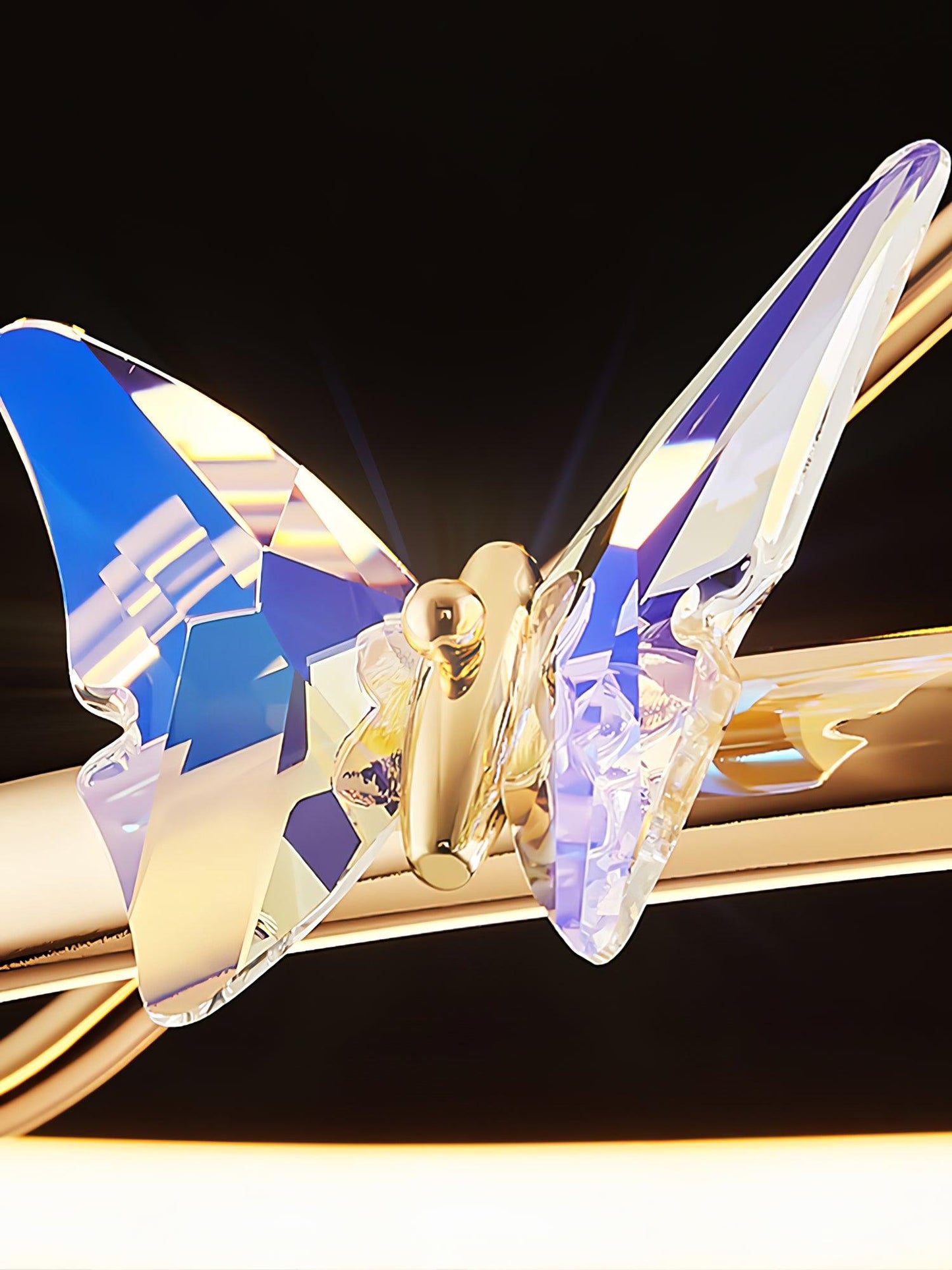 Magic Butterfly Ceiling Lamp | Aluminum Alloy & Crystal | Gold or Transparent