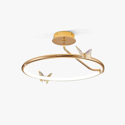 Magic Butterfly Ceiling Lamp | Aluminum Alloy & Crystal | Gold or Transparent