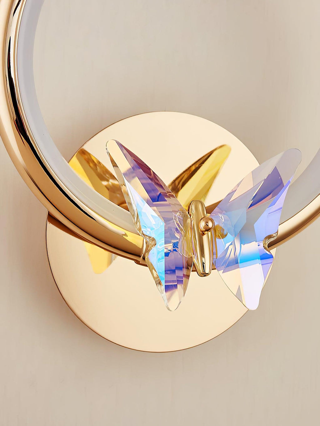 Magic Butterfly Wall Light | Aluminum & Crystal | Gold or Transparent